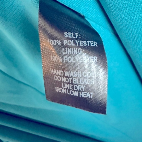 Lulus Country Club Teal Blue Floral Print Wrap Midi Dress Size S NWT - Picture 12 of 15